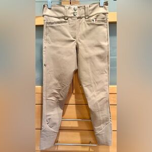 For Horses Girl’s Ultra Move Beige Riding Breeches